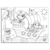 Puzzles>Funny Mat Puzzle Set to Color with Washable Markers - Pirates