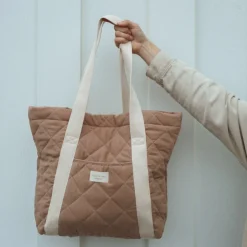 Handbags & Purses|Diaper Bags>Dans Le Sac Quilt Tote bag - Tan