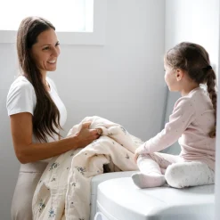 Hot Quilted Comforter & Pillowcase - Muslin Blueberry Kids Comforters & Quilts|Twin Bedding