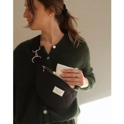 Online Quilted waist bag-Black/Black Handbags & Purses|Diaper Bags