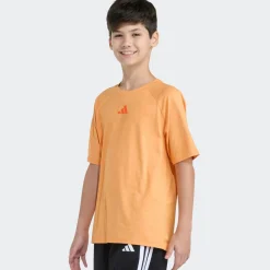 Sportswear|Tops>Adidas Raglan Melange Tee 8-16y Orange