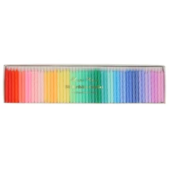 Hot Rainbow Twisted Mini Candles (50) Party Supplies