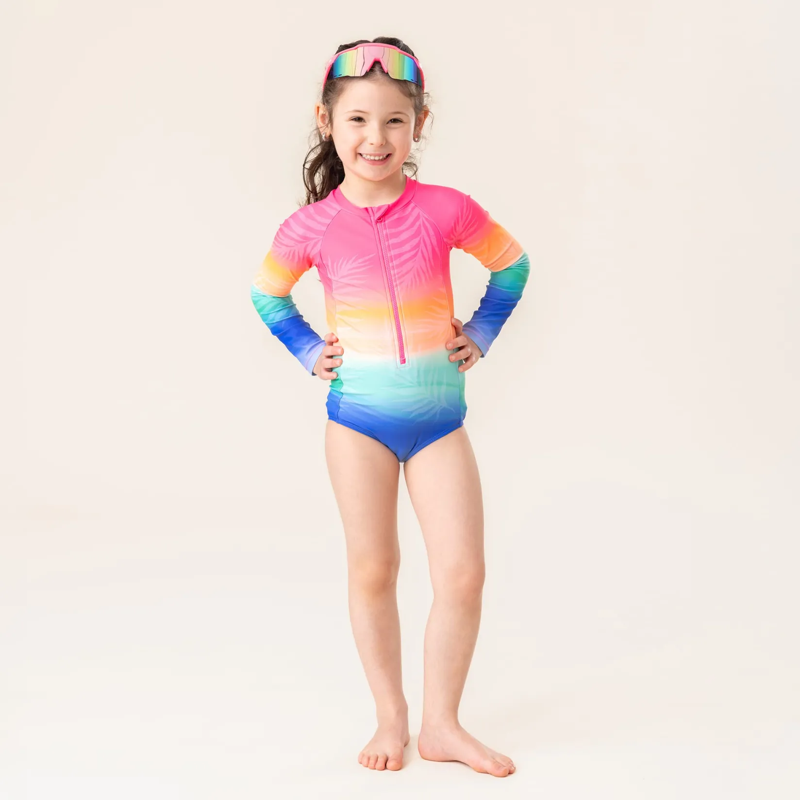 Rainbow Uv Ls Swimsuit 2-14 Kids Swimsuits