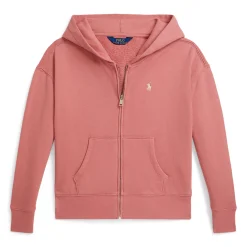 Fleeces And Sweatshirts|Tops>Polo Ralph Lauren Ralph Lauren Zip Hoodie 7-16y Rose