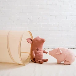 Recycled Fabric Play Tunnel - Beige Kids Tents & Play Mats