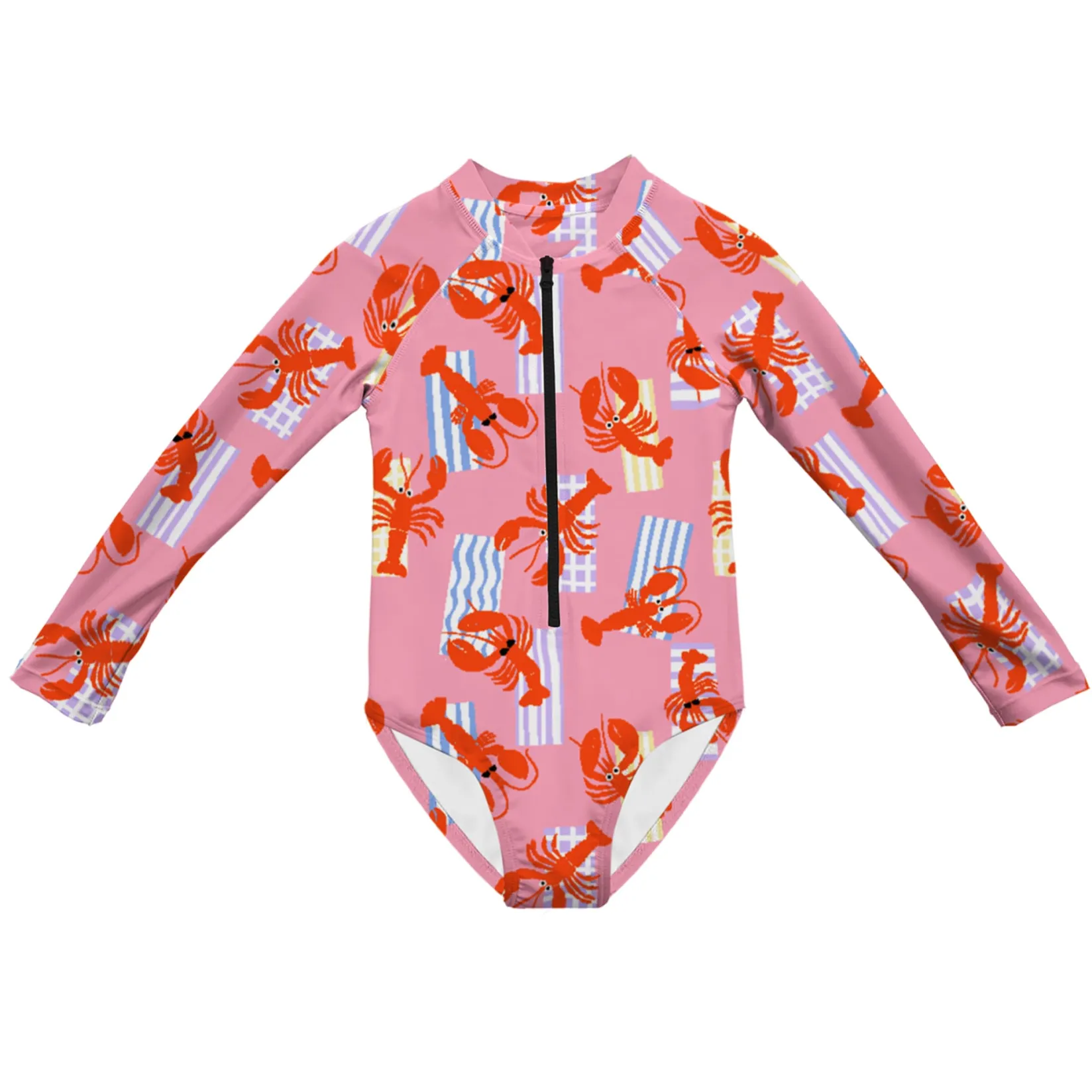 Swimsuits>Headster Kids Red Lobster One Piece Swimsuit 2-12y Pink