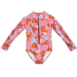 Swimsuits>Headster Kids Red Lobster One Piece Swimsuit 2-12y Pink