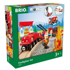 Rescue Firefighter Set - 18-Piece Train Toy Kids Assembly & Construction