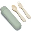 Breastfeeding|Tableware>Nouka Reusable Utensil Set & Carry Case - Leaf
