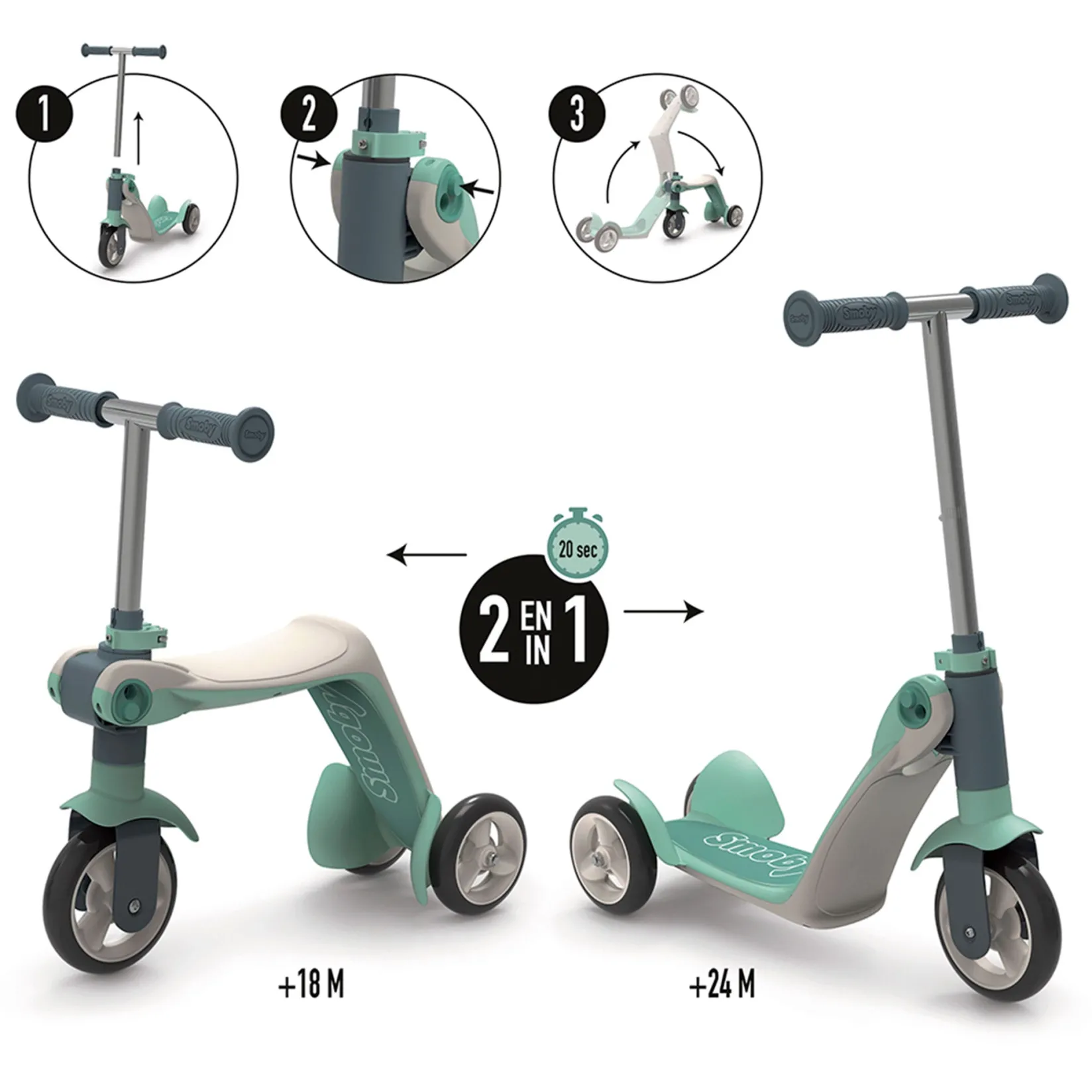 Walkers|Activity Centers & Walkers>Smoby Reversible 2 in 1 Scooter