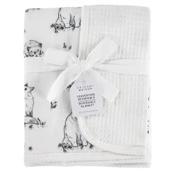 Outlet Reversible Muslin Waffle Blanket - Forest Kids Blankets|Blankets