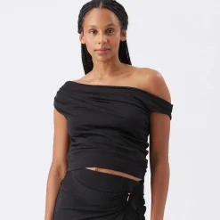 Tops>Ripe Rhi Off Shoulder Top Black