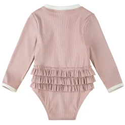 Swimsuits>Petit Lem Ribbed UV Long Sleeve Swimsuit 2-6y Lilac