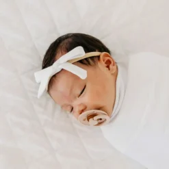 Fashion Accessories|Fashion Accessories>Copper Pearl Ribbon Nylon Bow - Dove