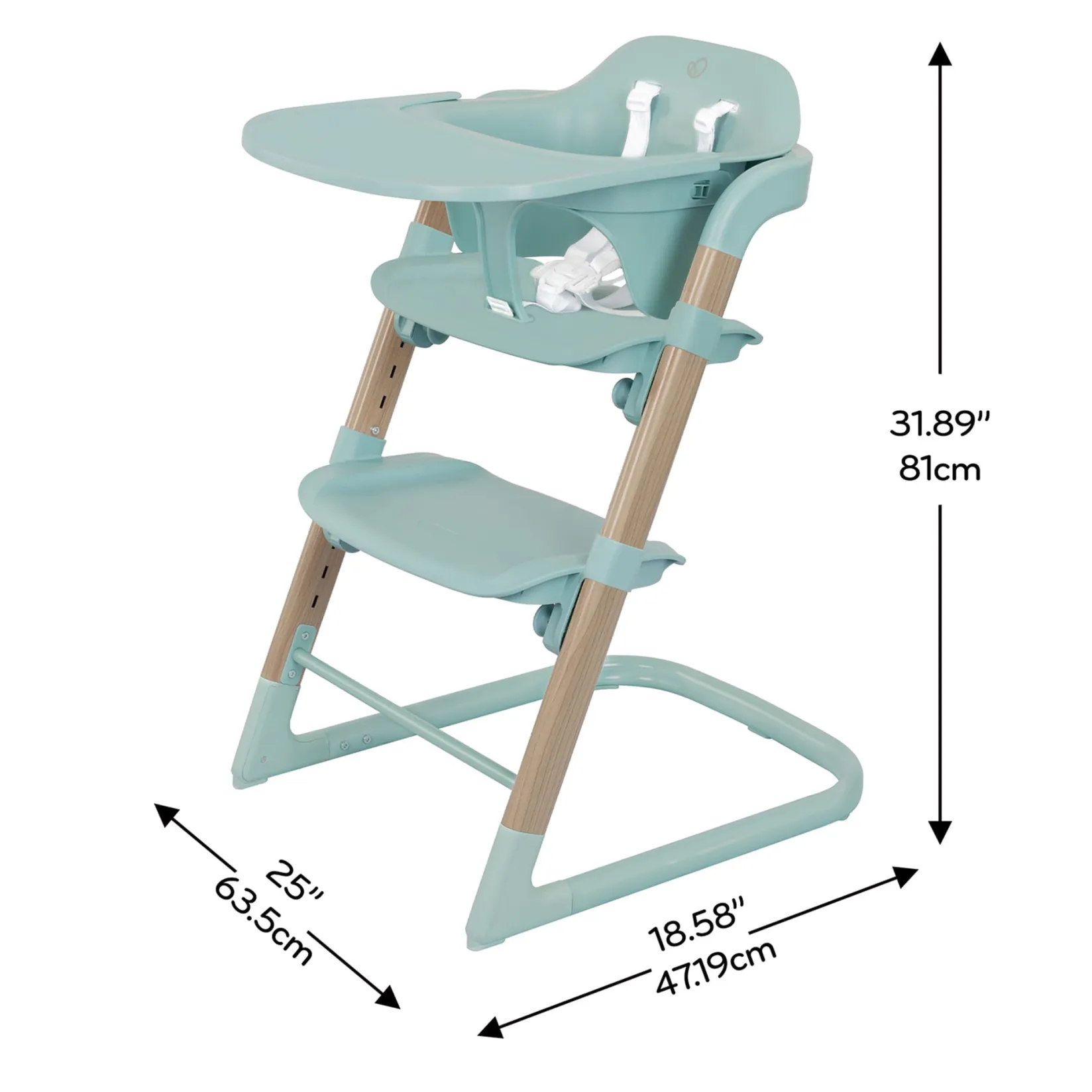 High Chairs & Booster Seats|High Chairs & Booster Seats>Evenflo RightSeat Multistage 3-IN-1 High Chair - Sage Green