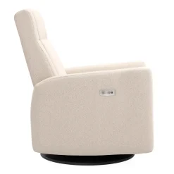 New Rocking and Swivel Armchair Nelly - Beyond Sheep Cream / Black - Motorized Electric Gliders & Rocking Chairs|Gliders & Rocking Chairs