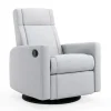 Gliders & Rocking Chairs|Gliders & Rocking Chairs>Jaymar BB Rocking and Swivel Armchair Nelly - Arlo Heather Silver / Black