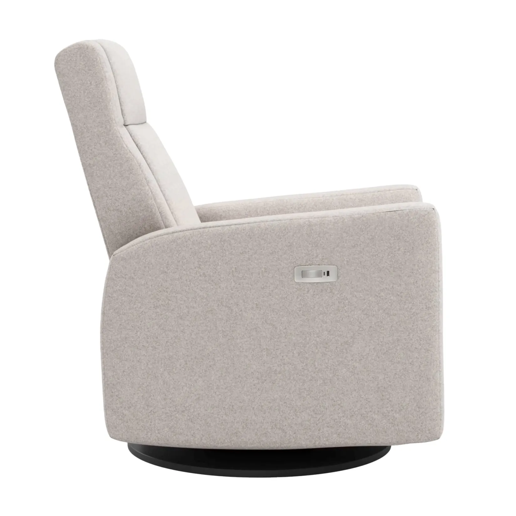 Outlet Rocking and Swivel Armchair Nelly - Arlo Pearl / Black - Motorized Electric Gliders & Rocking Chairs|Gliders & Rocking Chairs