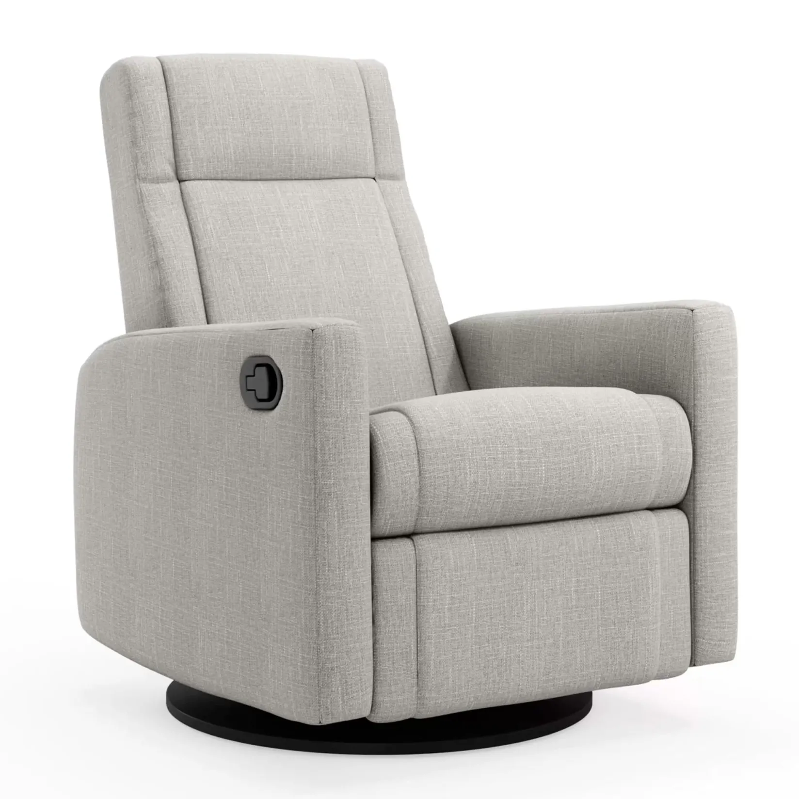 Gliders & Rocking Chairs|Gliders & Rocking Chairs>Jaymar BB Rocking and Swivel Armchair Nelly - Nubia Silver / Black