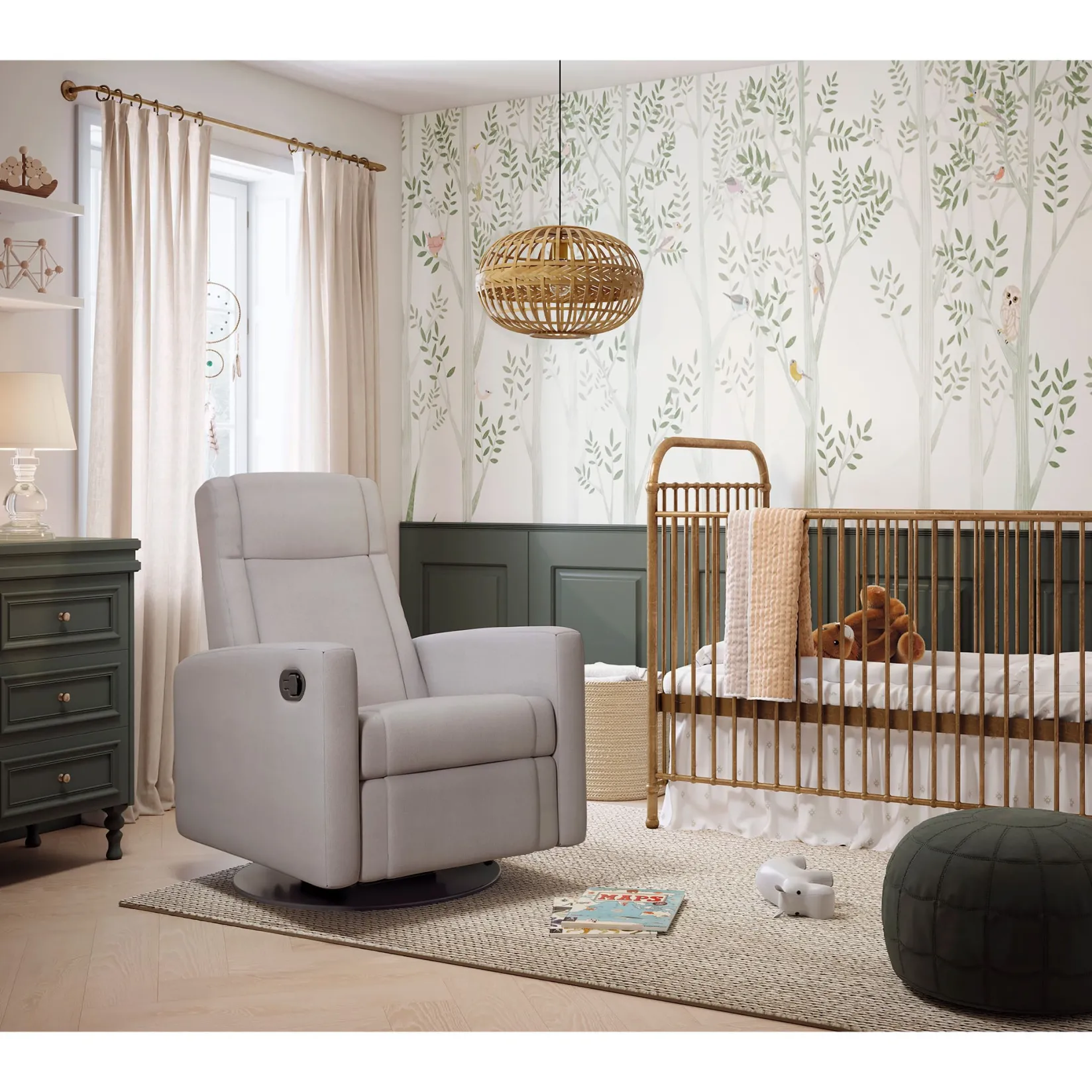 Gliders & Rocking Chairs|Gliders & Rocking Chairs>Jaymar BB Rocking and Swivel Armchair Nelly - Nubia Silver / Black