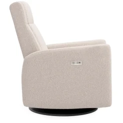 Rocking and Swivel Armchair Nelly - Beyond Sheep Vanilla / Black - Motorized Electric Gliders & Rocking Chairs|Gliders & Rocking Chairs