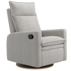 Outlet Rocking and Swivel Armchair Arya - Nubia Silver Gliders & Rocking Chairs|Gliders & Rocking Chairs