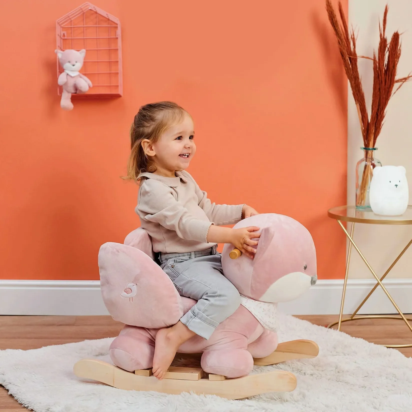 Swings & Rockers>Nattou Rocking Toy Fox Alice - Pink