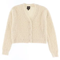 Fleeces And Sweatshirts|Tops>Look Romance Knit Cardigan 7-14 Ivory