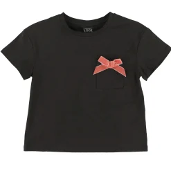 Tops>Look Romance T-Shirt 7-14 Black