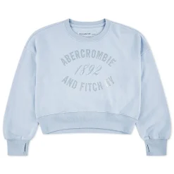 Fleeces And Sweatshirts|Tops>Abercrombie Kids Rose Bouquet Crewneck 5-18 Blue