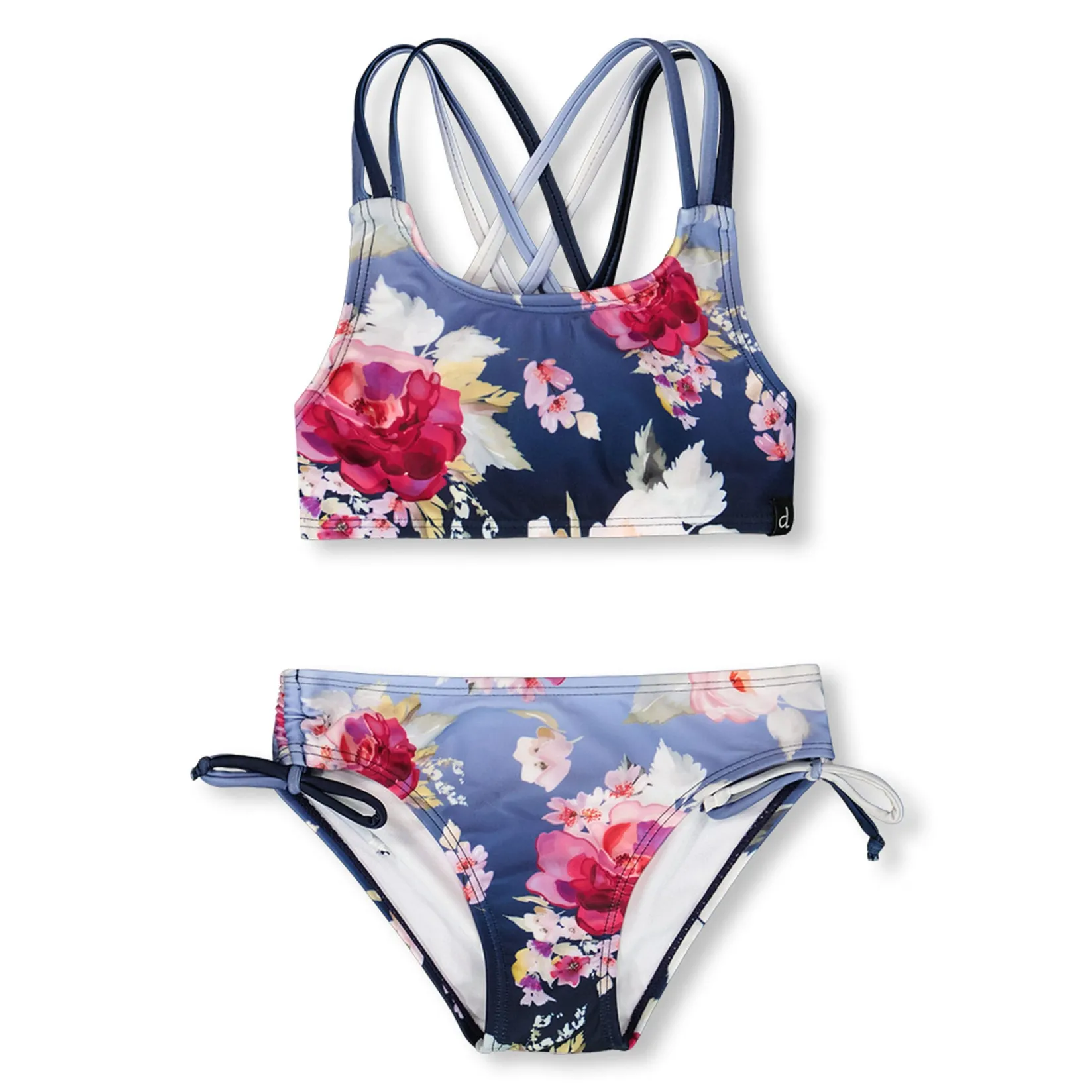 Swimsuits>Deux par Deux Roses Bikini 2-6 Navy