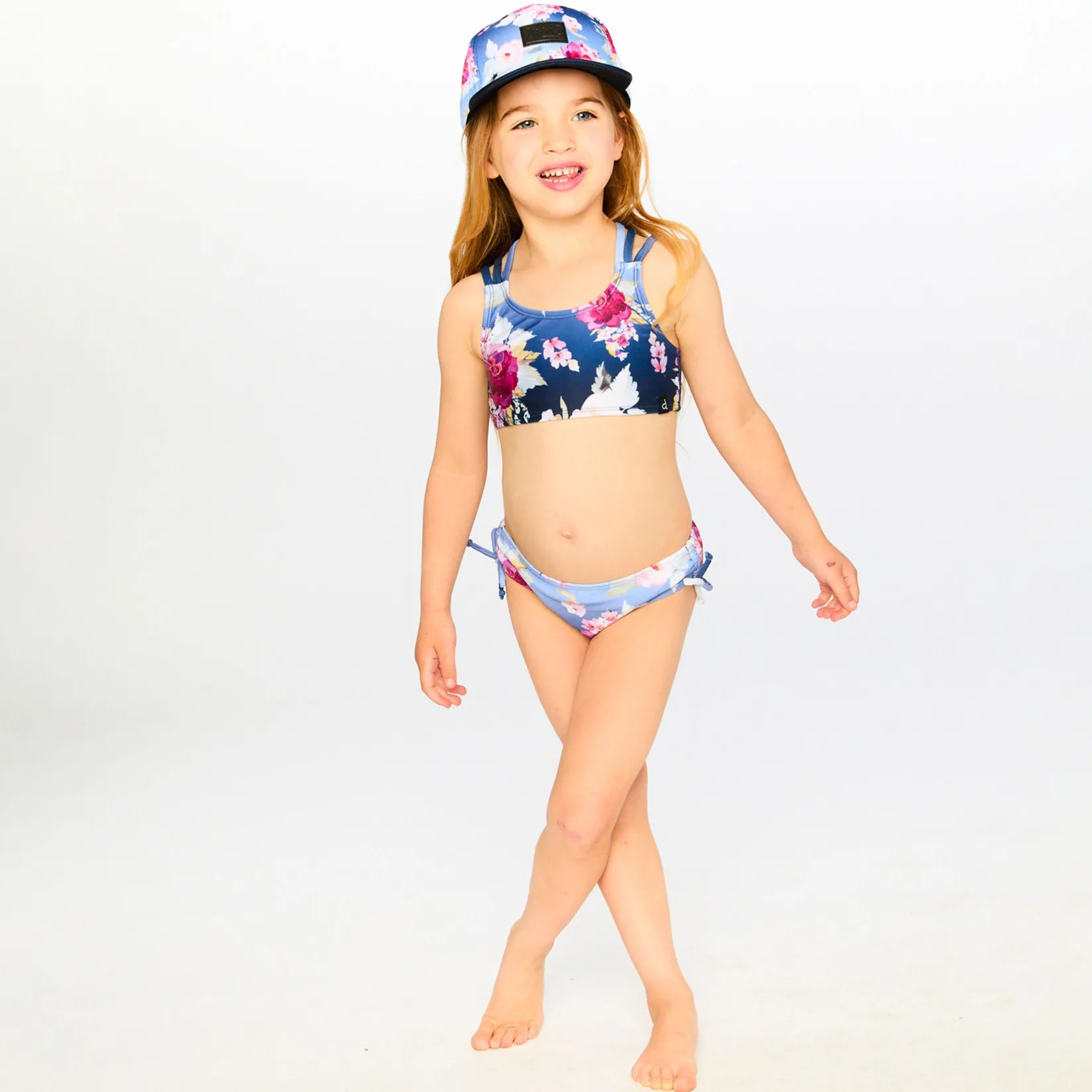 Swimsuits>Deux par Deux Roses Bikini 2-6 Navy