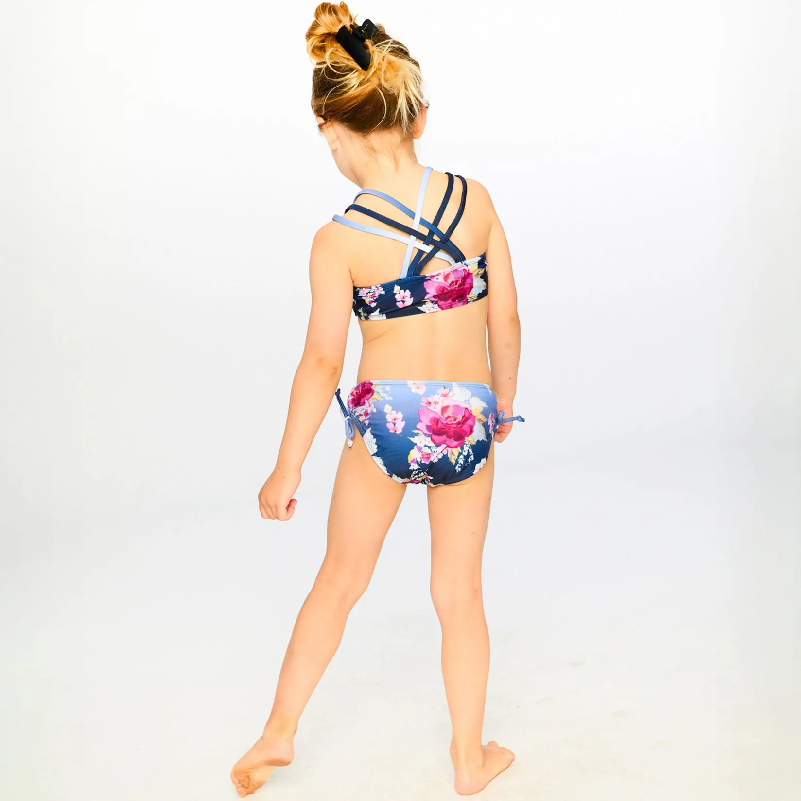 Swimsuits>Deux par Deux Roses Bikini 2-6 Navy