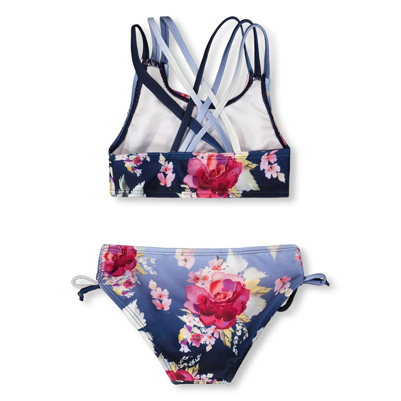 Swimsuits>Deux par Deux Roses Bikini 2-6 Navy