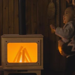 Online Rustik Fireplace - Naturel/Black Kid'S Tables & Chairs