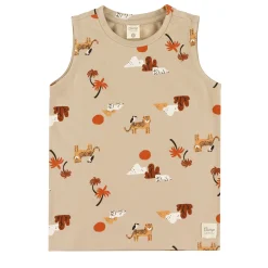 Tops>Camp by Birdz Safari Tank Top 2-8y Beige