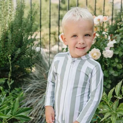 Swimsuits|Swimsuits>Current Tyed Stripes Uv Sunsuit 3-18m Sage