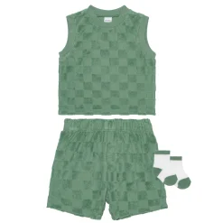 Outfit Sets>PL Baby Terry Short Set 3-24m Sage