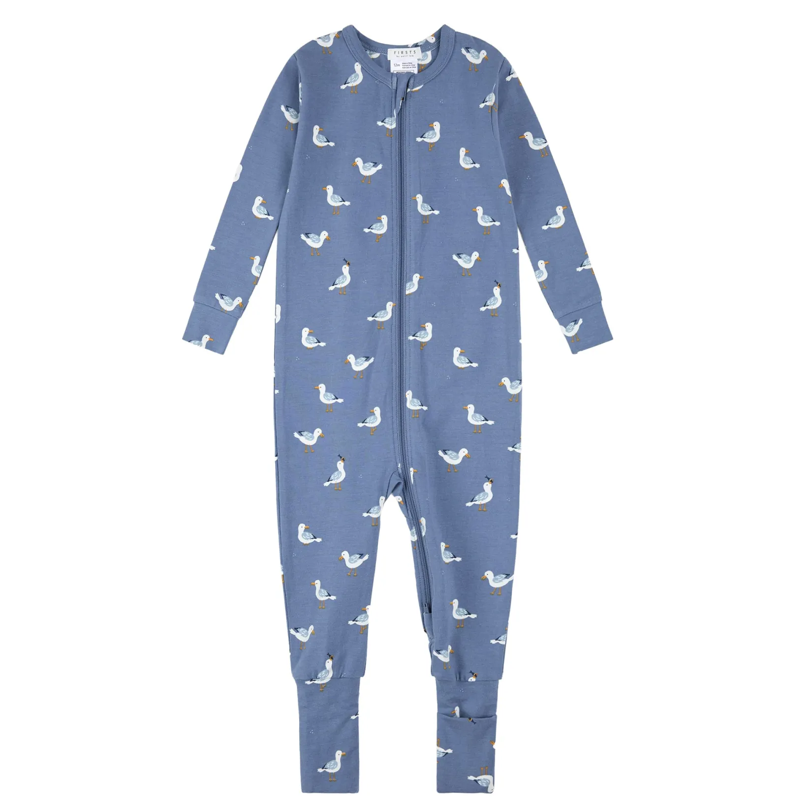 Pajamas|Pyjamas>Firsts par Petit Lem Sailboat Seagull Pajamas 0-12m Blue