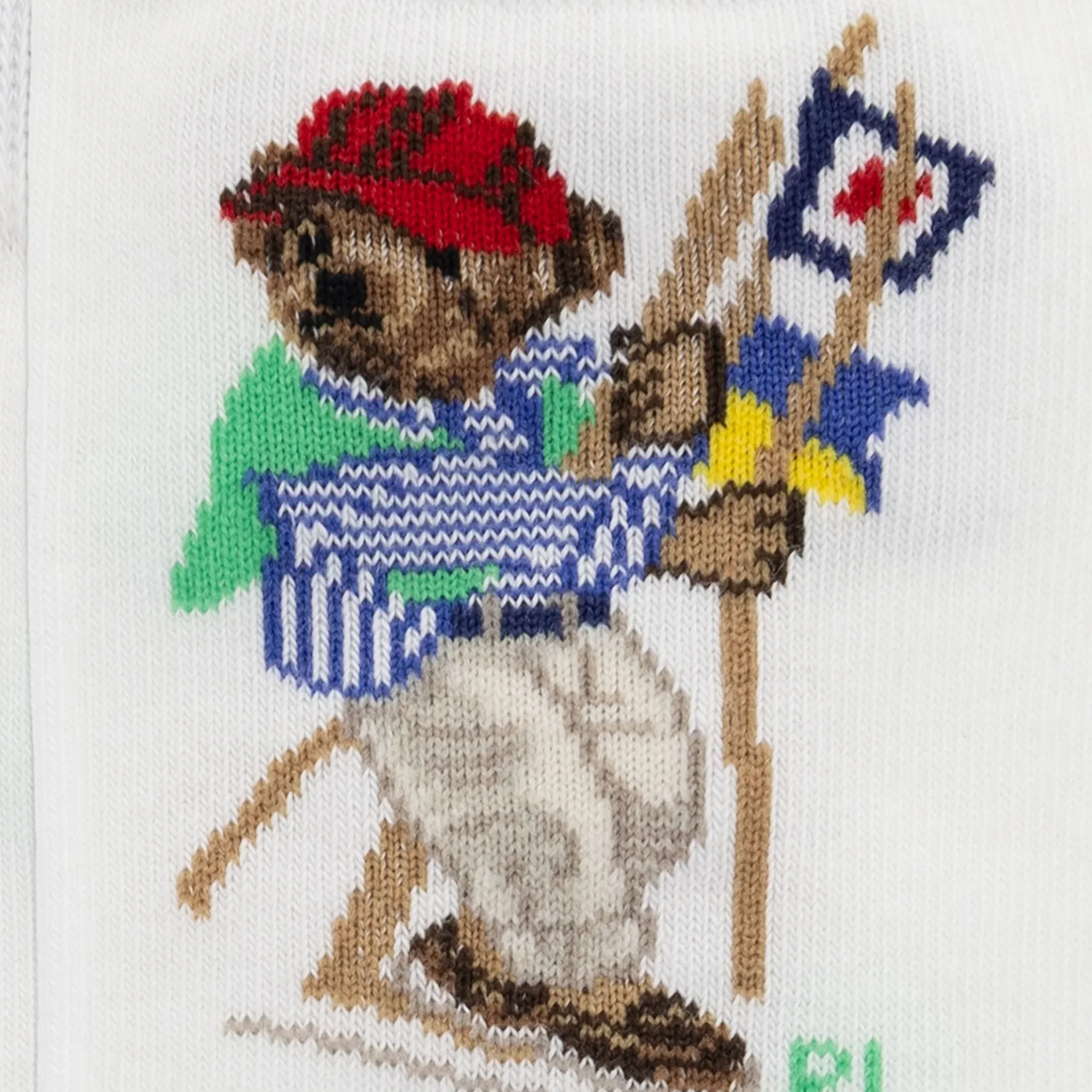 Socks|Underwear & Socks>Polo Ralph Lauren Sailing Bear Socks (3) 4-11y White