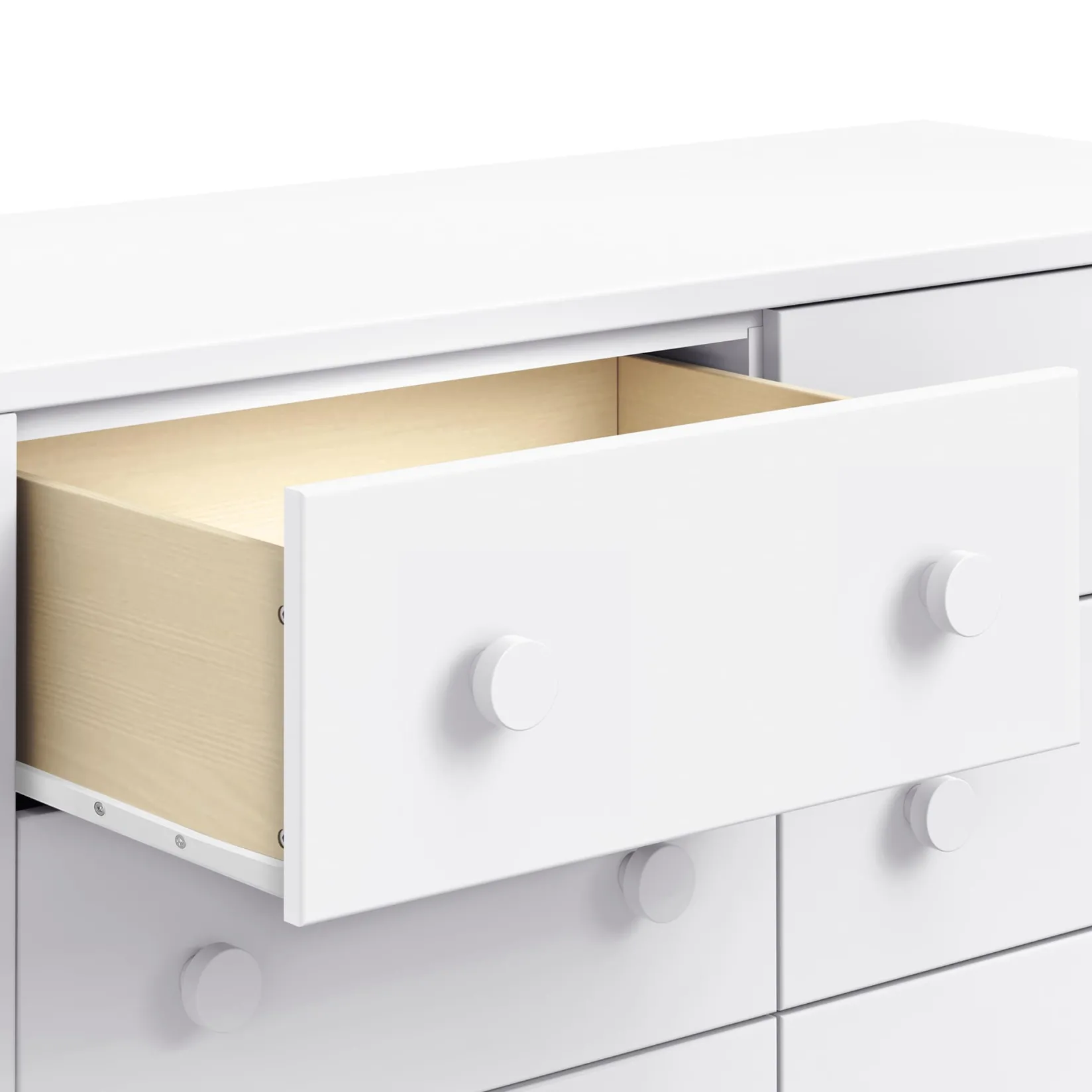 Storage Furniture>DaVinci Sammy Scallop 6-Drawers Dresser - White