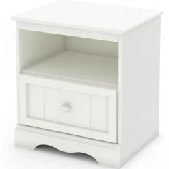 Best Savannah 1-Drawer Nightstand - Pure White Nightstands