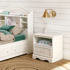 Best Savannah 1-Drawer Nightstand - Pure White Nightstands