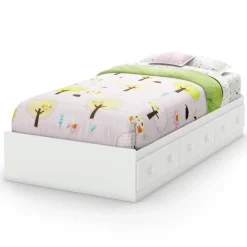 New Savannah Twin Mates Bed with 3 Drawers - Pure White Twin, Full & Queen Beds