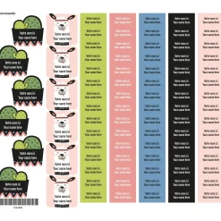 Personalized Name Labels|Personalized Name Labels>Clement - Impressions School Name Labels - Cactus