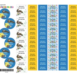 Clearance School Name Labels - Little Wolf Kids Personalized Name Labels|Personalized Name Labels