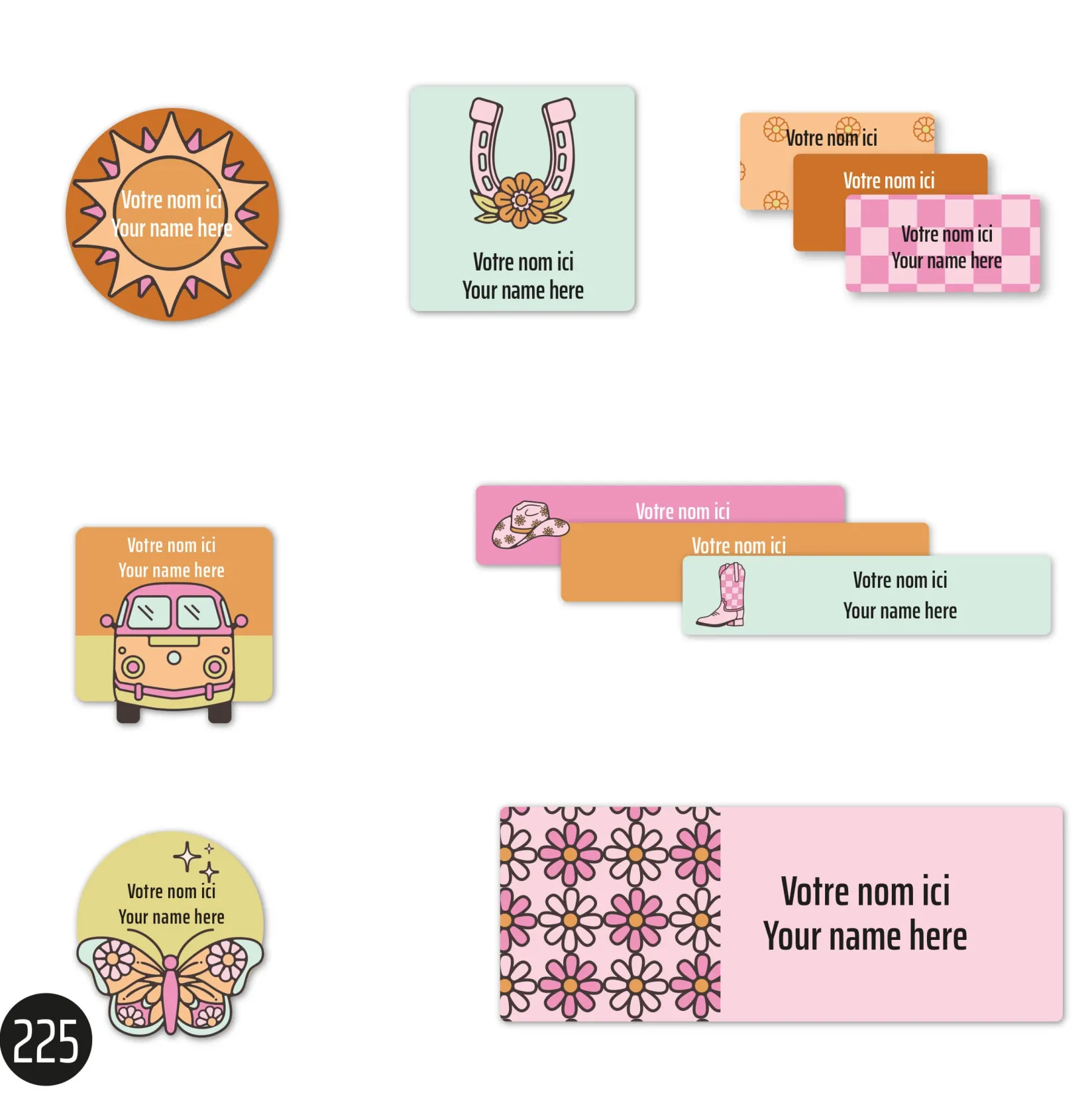 Online School Name Labels - Rodeo Kids Personalized Name Labels|Personalized Name Labels