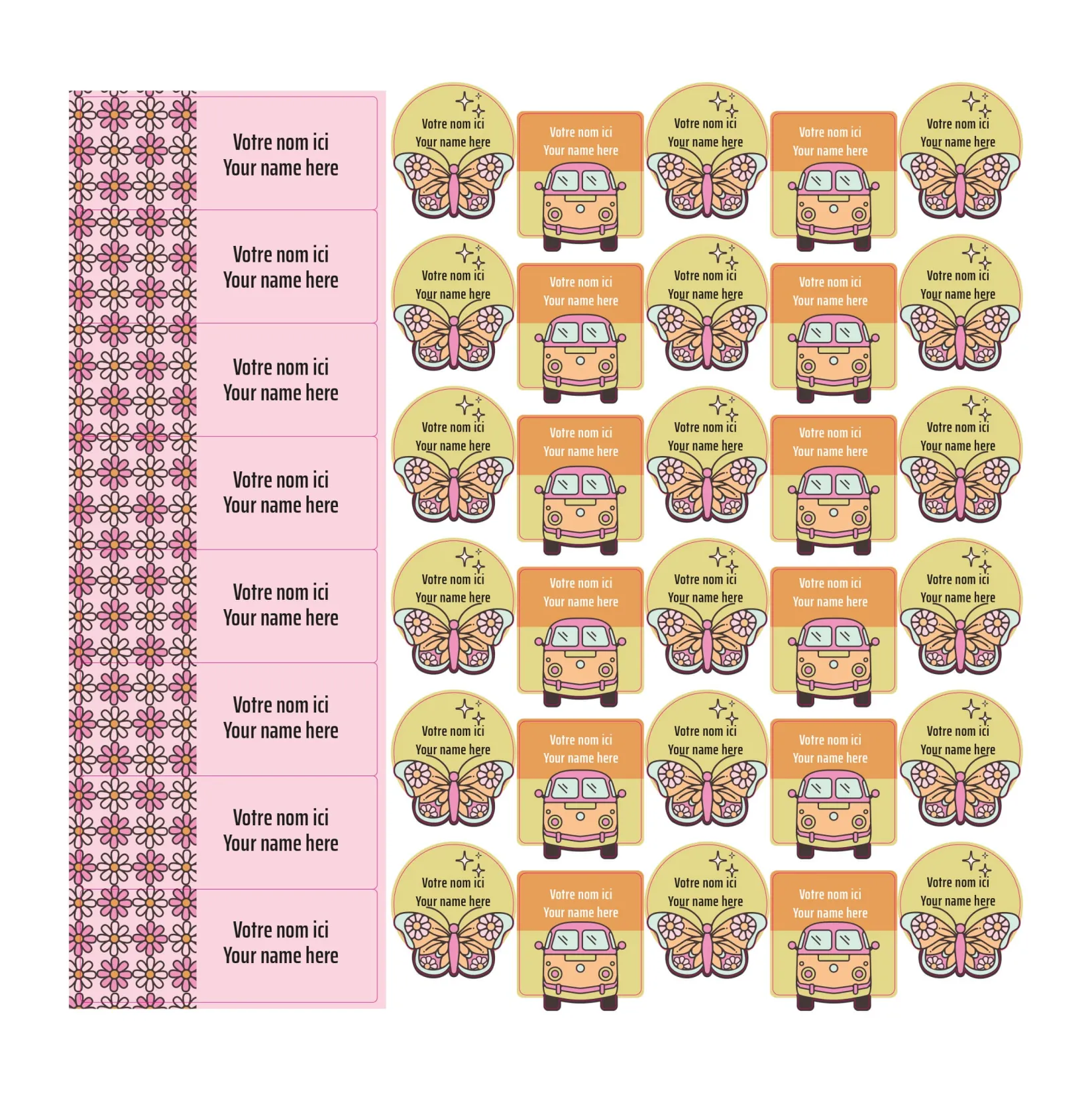 Online School Name Labels - Rodeo Kids Personalized Name Labels|Personalized Name Labels