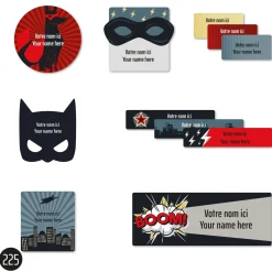 New School Name Labels - Superheros Kids Personalized Name Labels|Personalized Name Labels