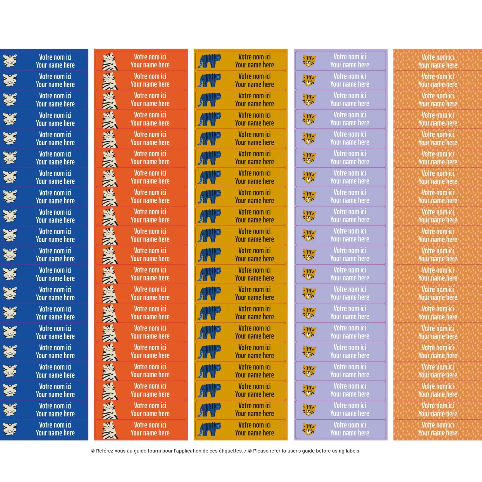 Personalized Name Labels|Personalized Name Labels>Clement - Impressions School Name Labels - Tigers